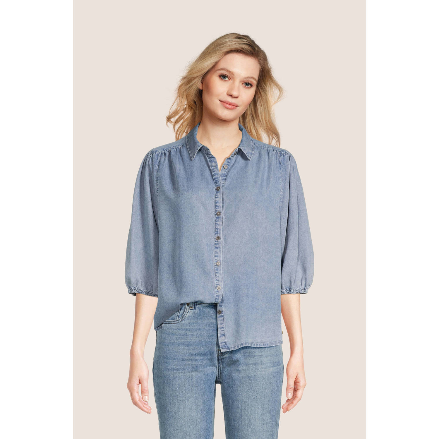 Moscow blouse medium blue denim