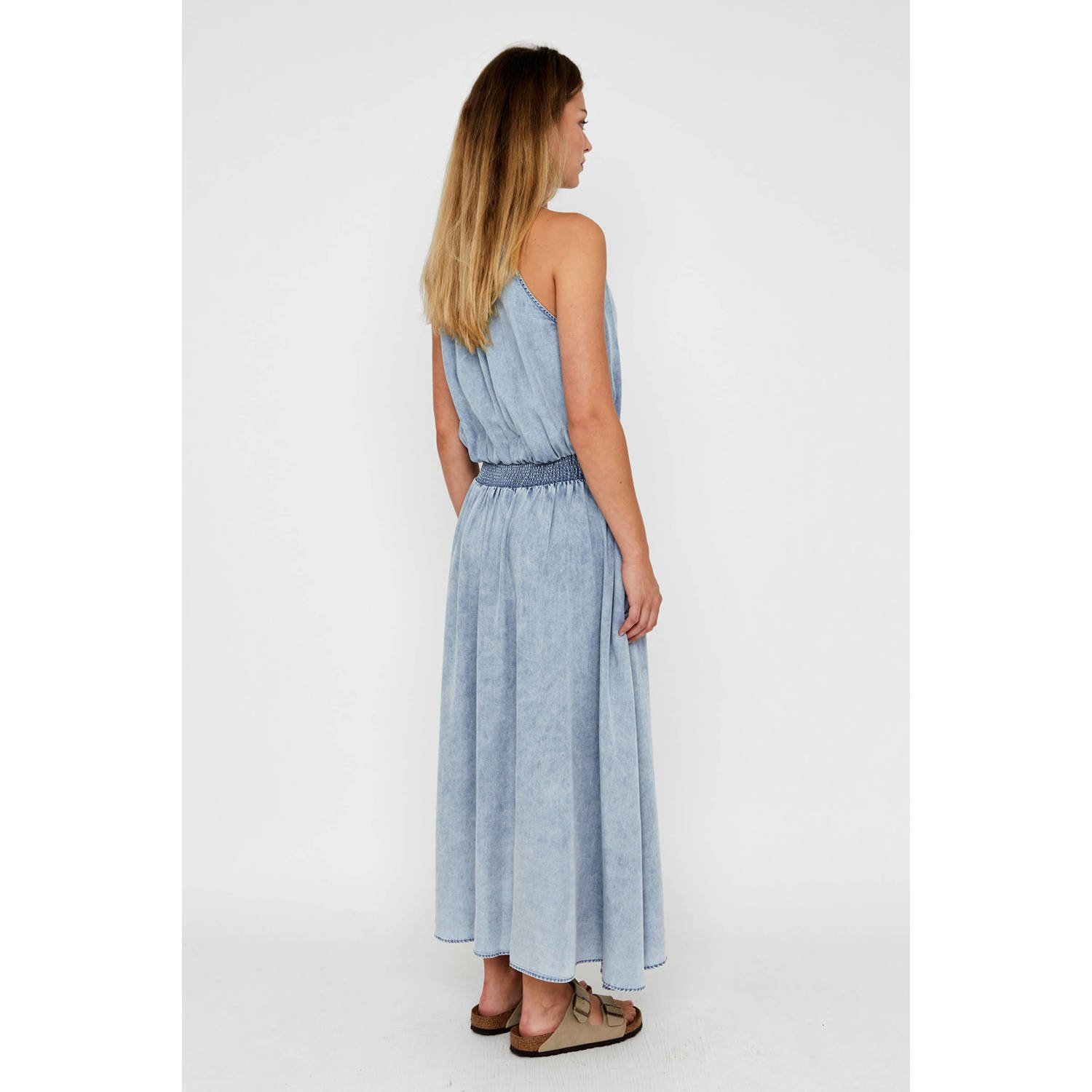 Moscow maxi rok light blue denim