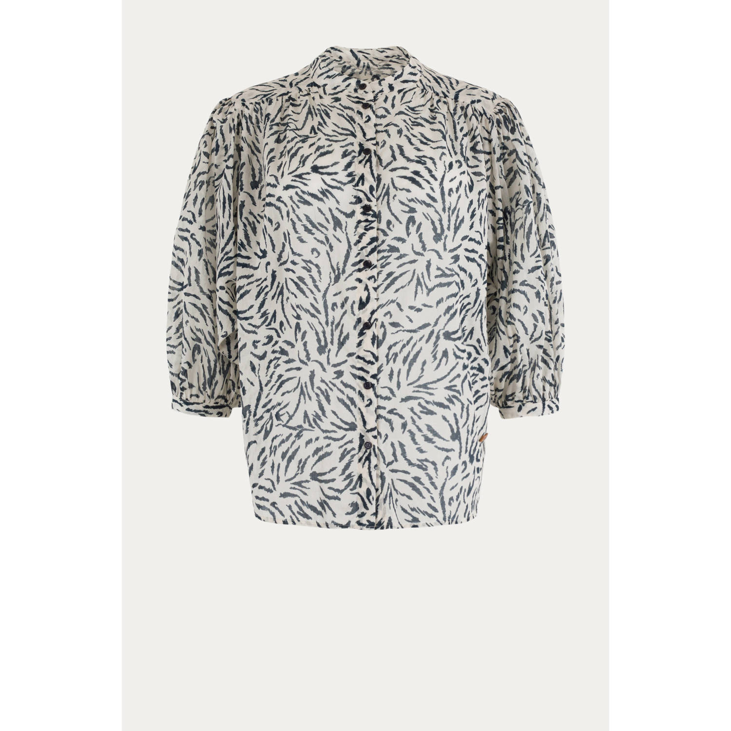 Moscow blouse met all over print zwart wit