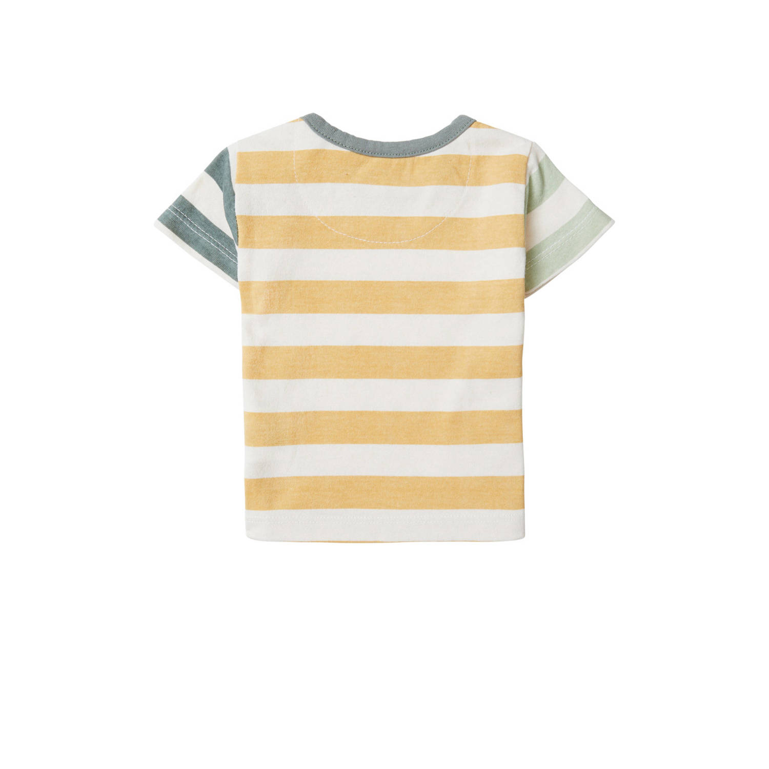 Noppies baby gestreept T-shirt Lake geel