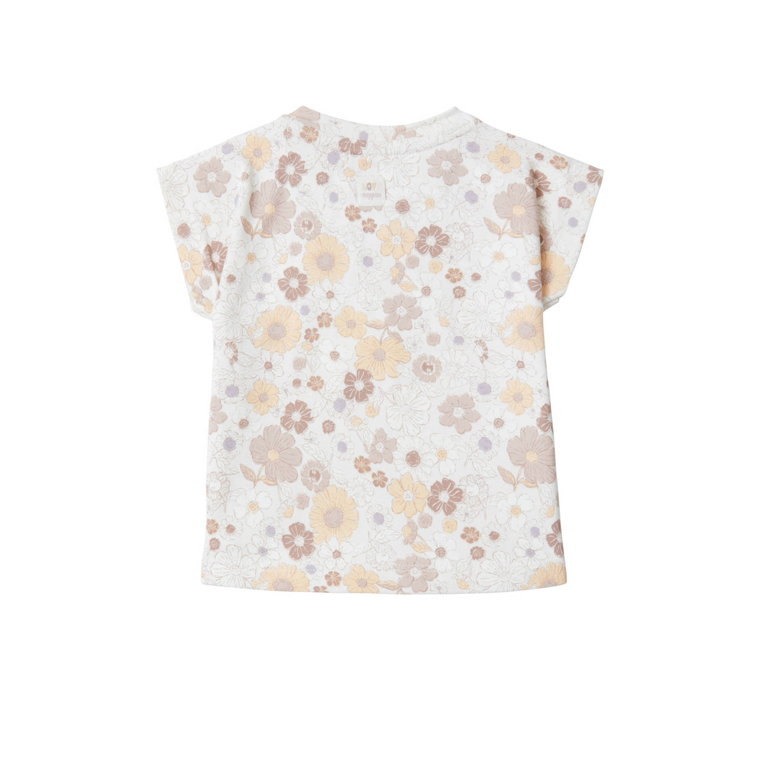 Noppies baby gebloemd T-shirt Camas zachtoranje lila wit