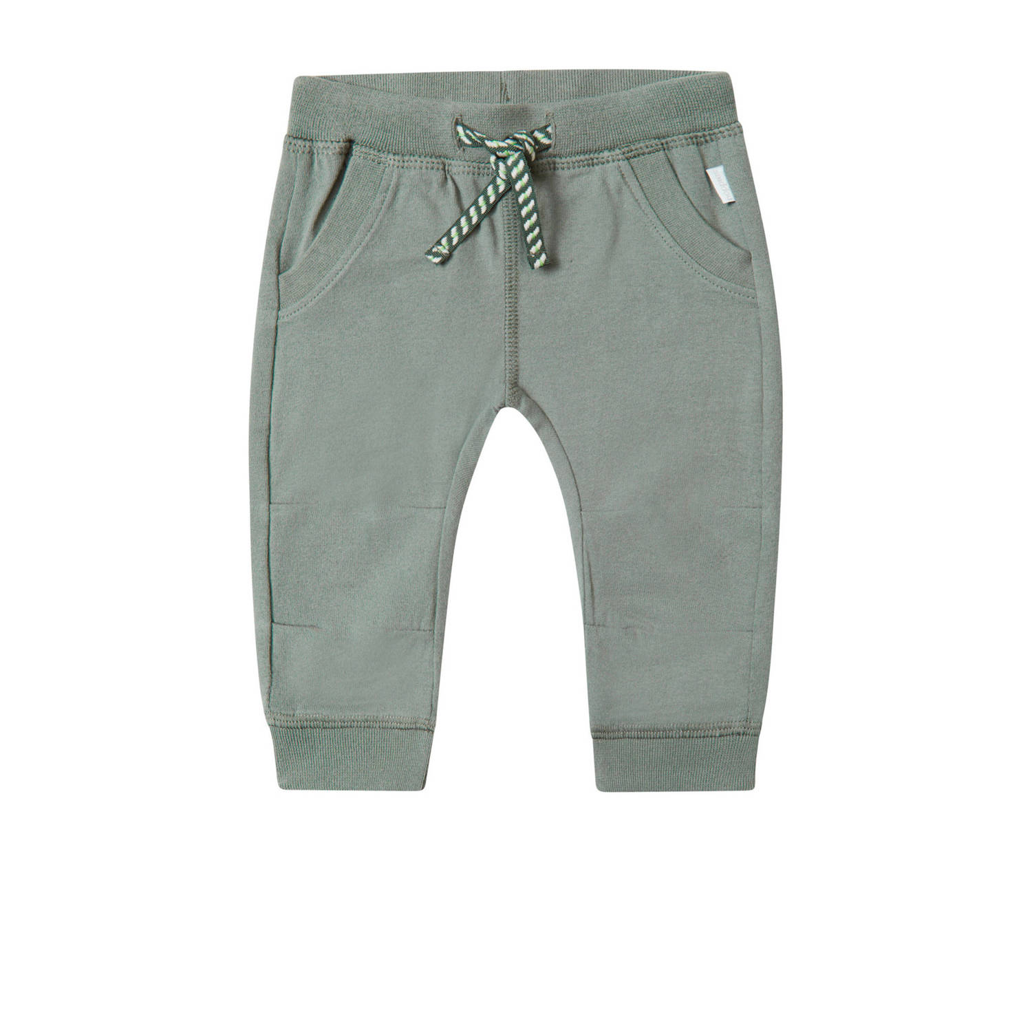 Noppies baby regular fit broek Buchana groen Jongens Gerecycled katoen 62