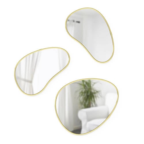 UMBRA spiegel Hubba Pebble (set van 3) (25,5x31 cm) afbeelding
