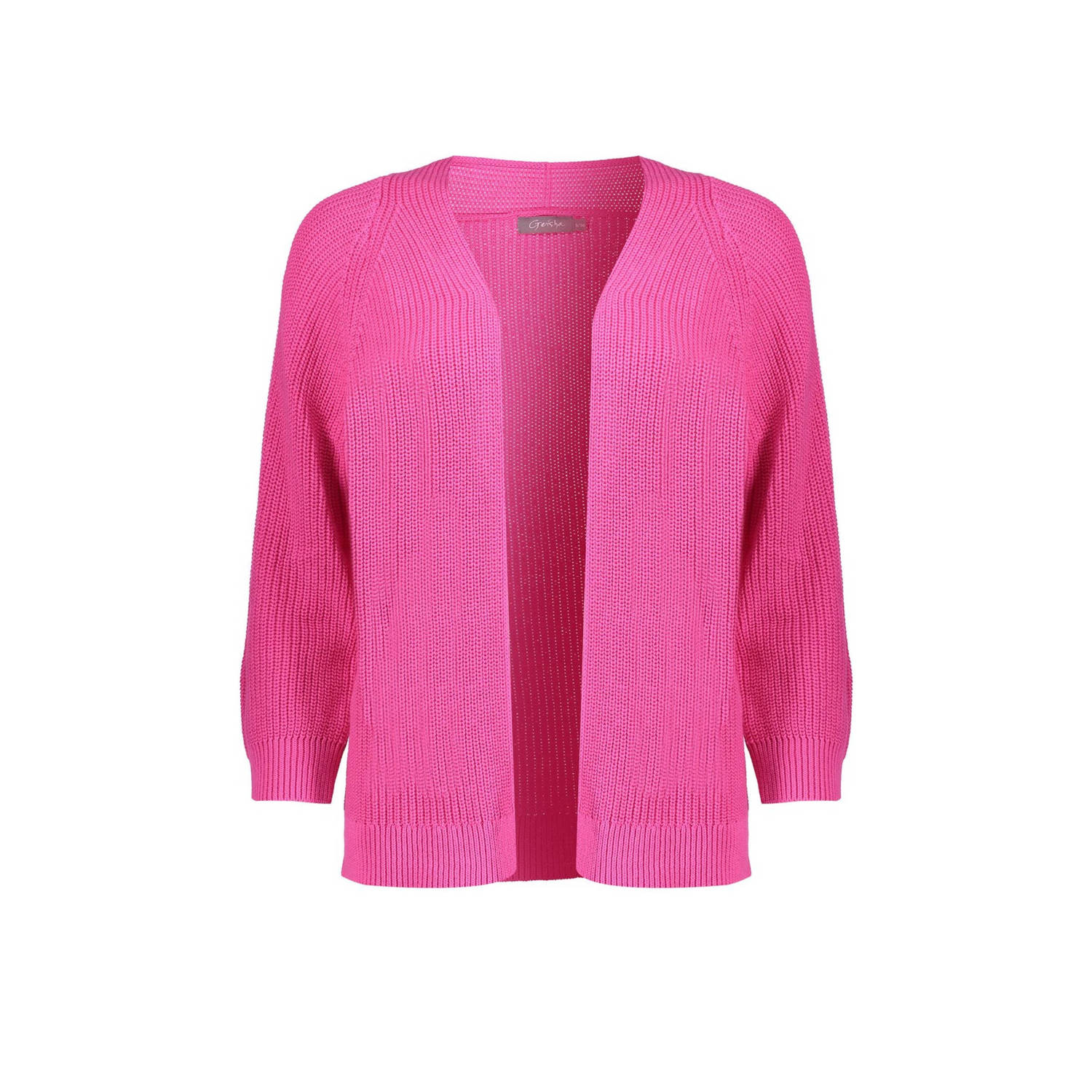 Geisha vest Cardigan basic 44004-10 445 fuchsia Pink Dames