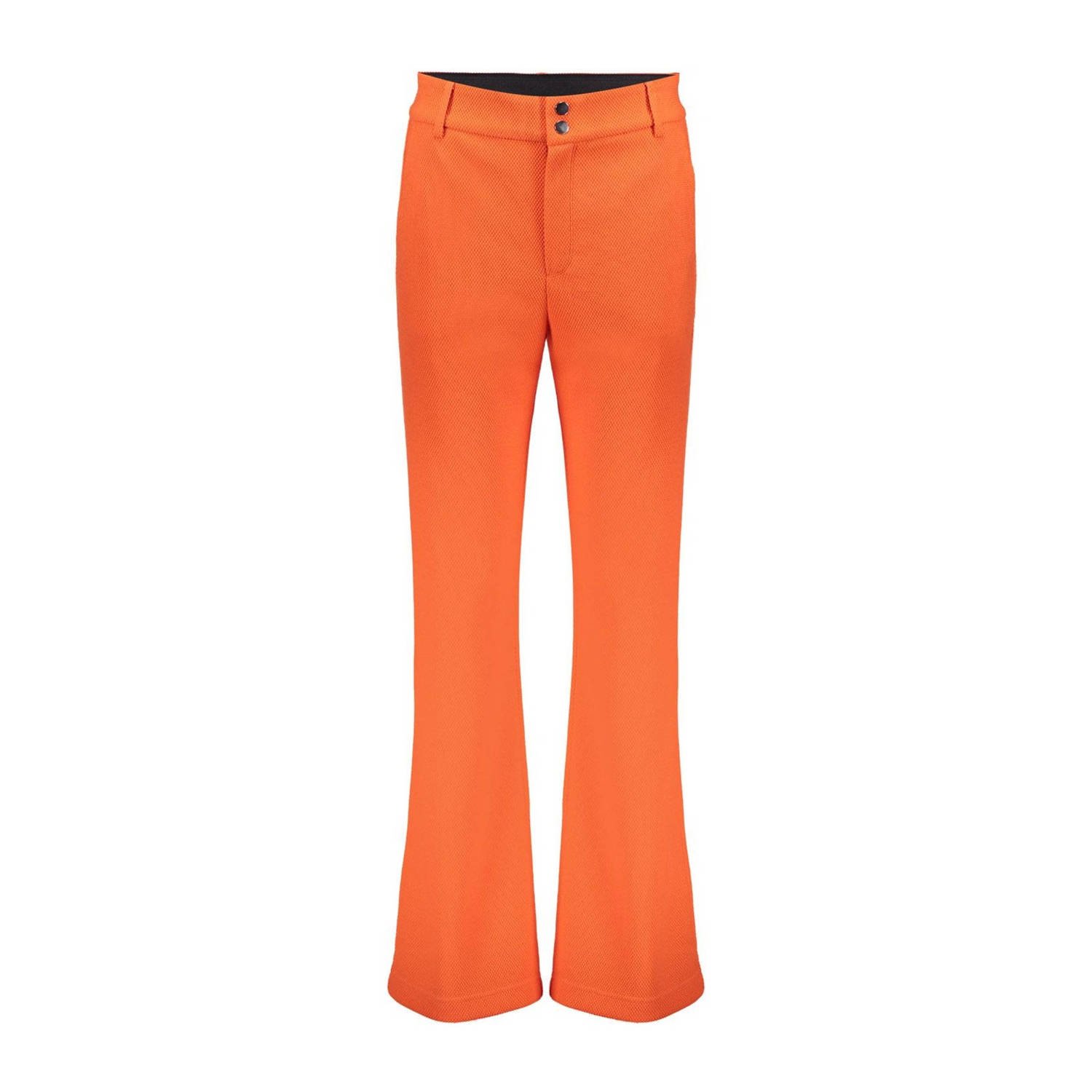 Geisha high waist flared pantalon oranje