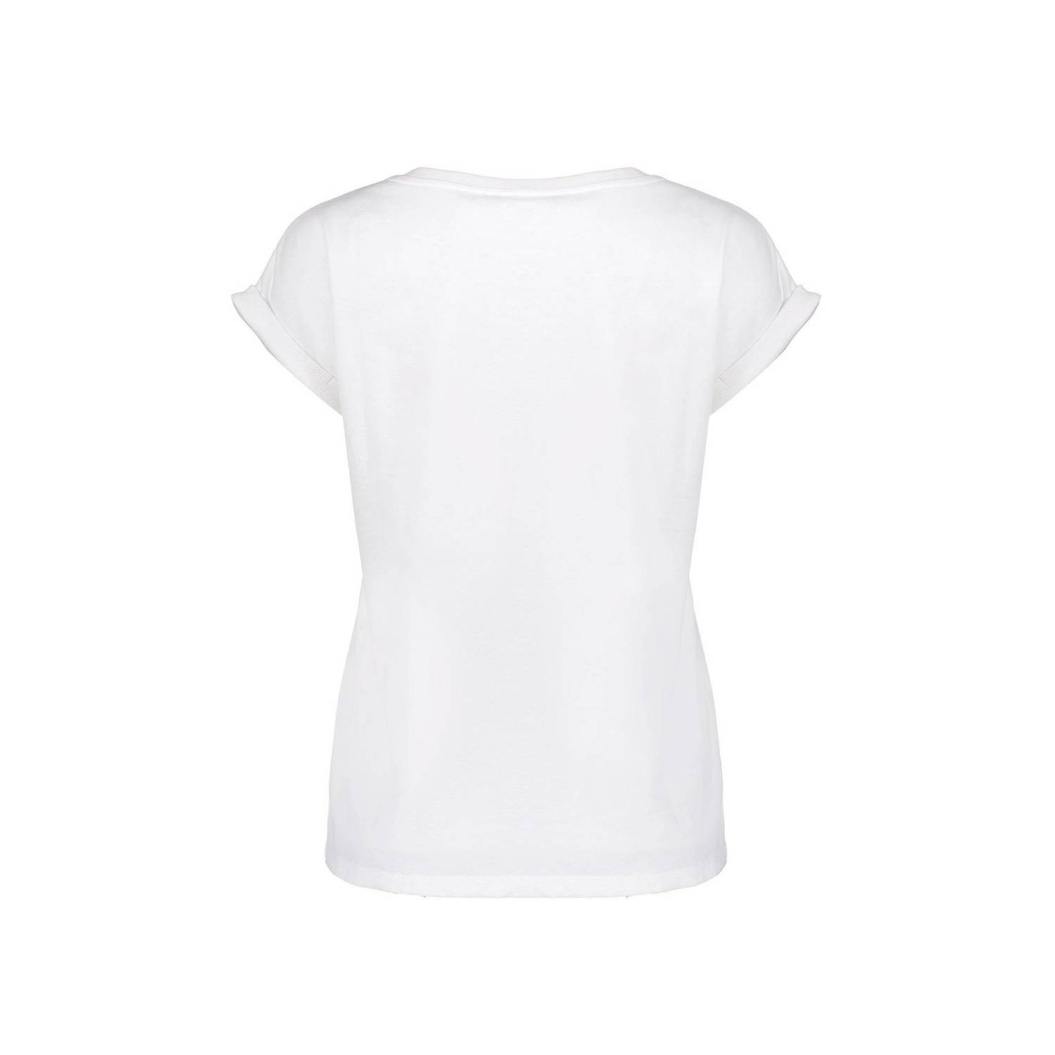 Geisha T-shirt met printopdruk wit