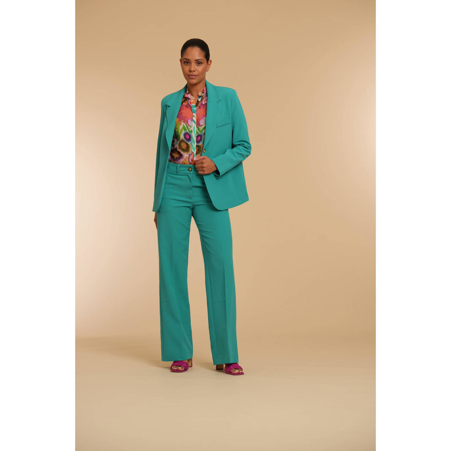 Geisha straight fit pantalon groen