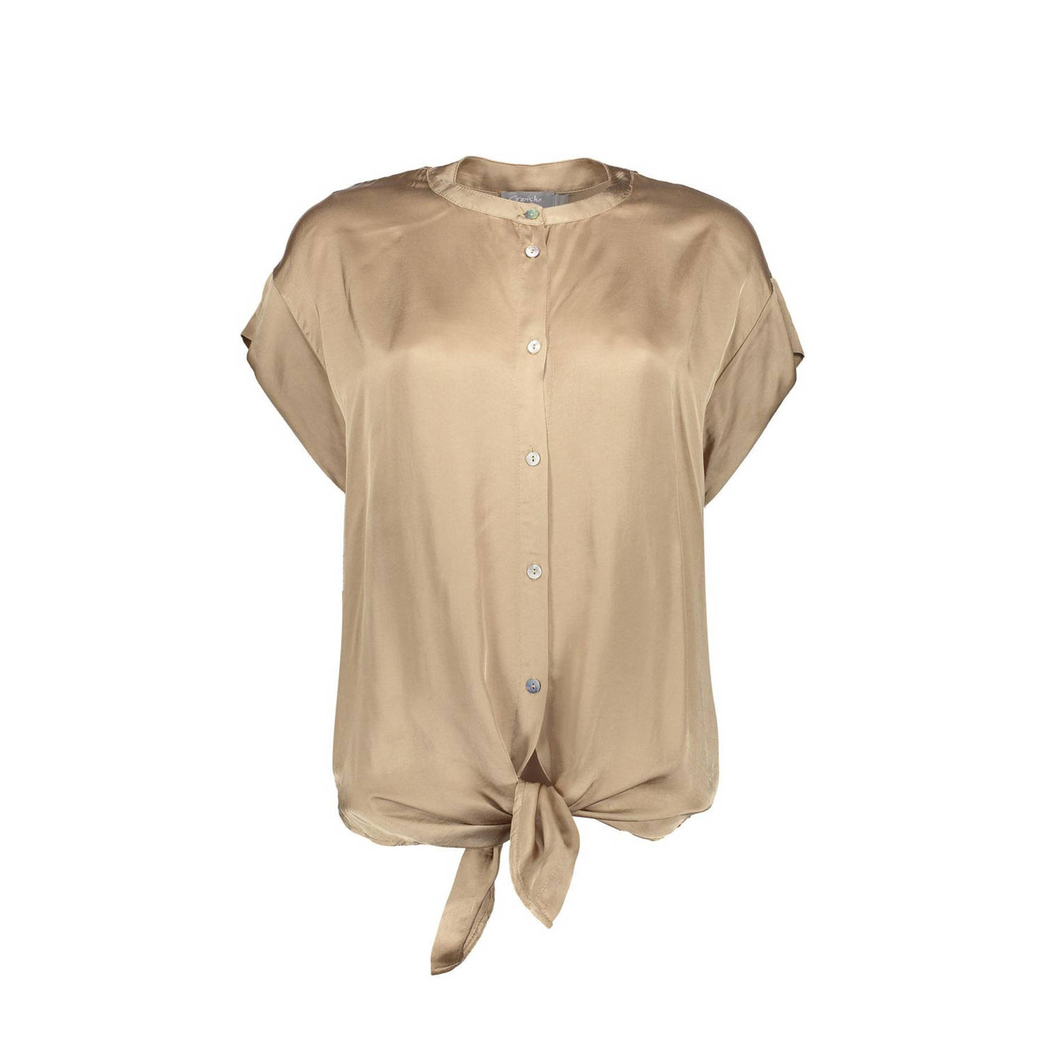 Geisha blouse satin 43043-70 720 sand Beige Dames