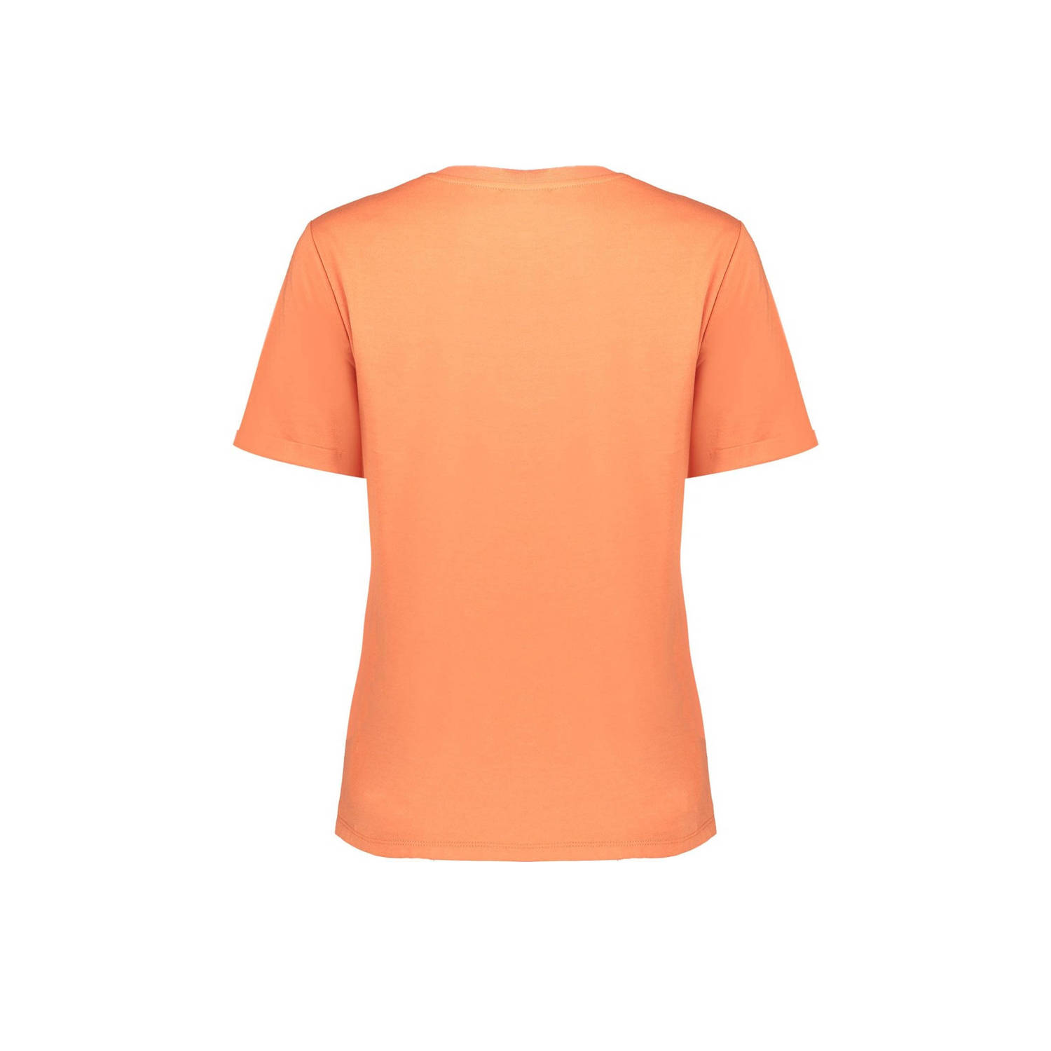 Geisha T-shirt met tekst oranje