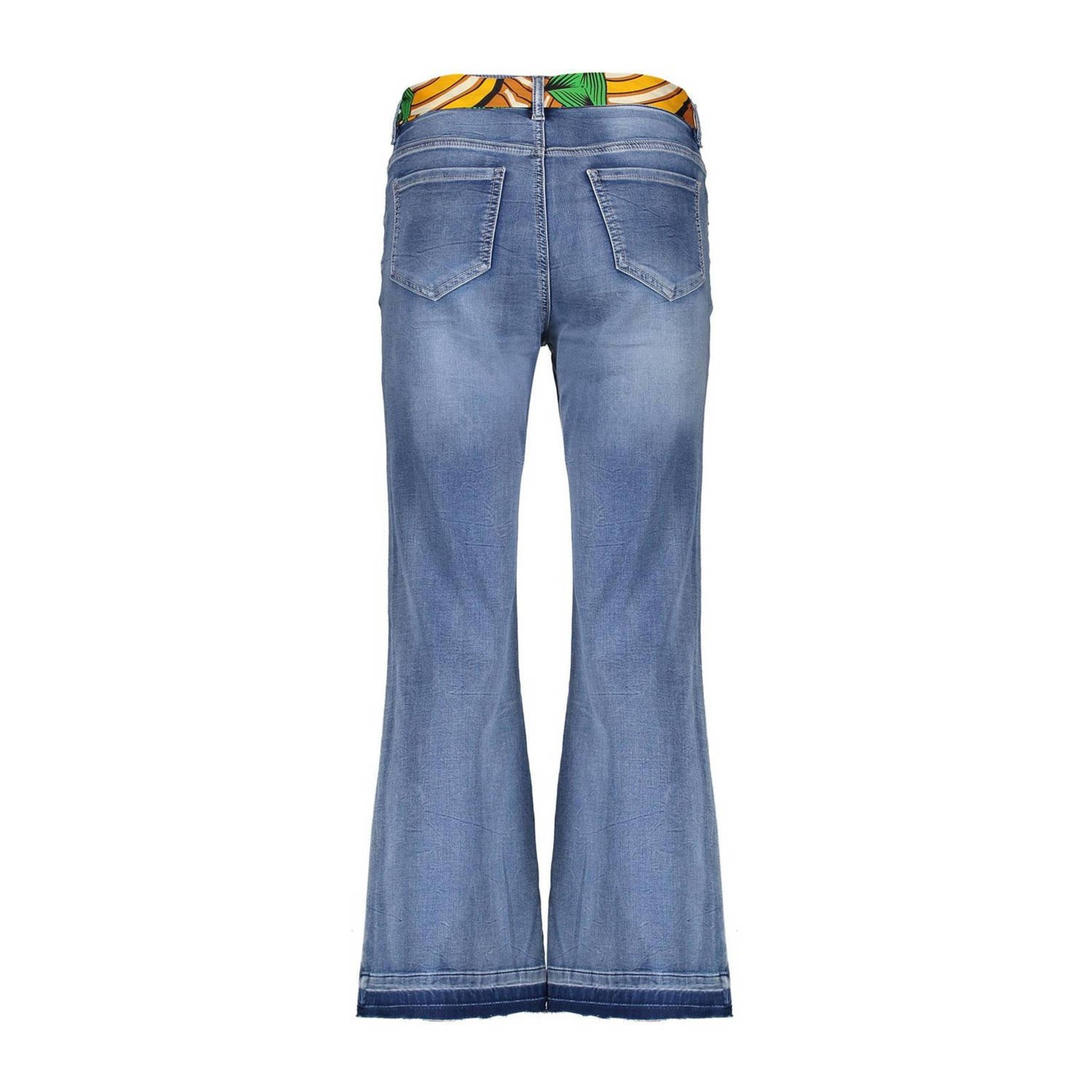 Geisha cropped flared jeans blue denim