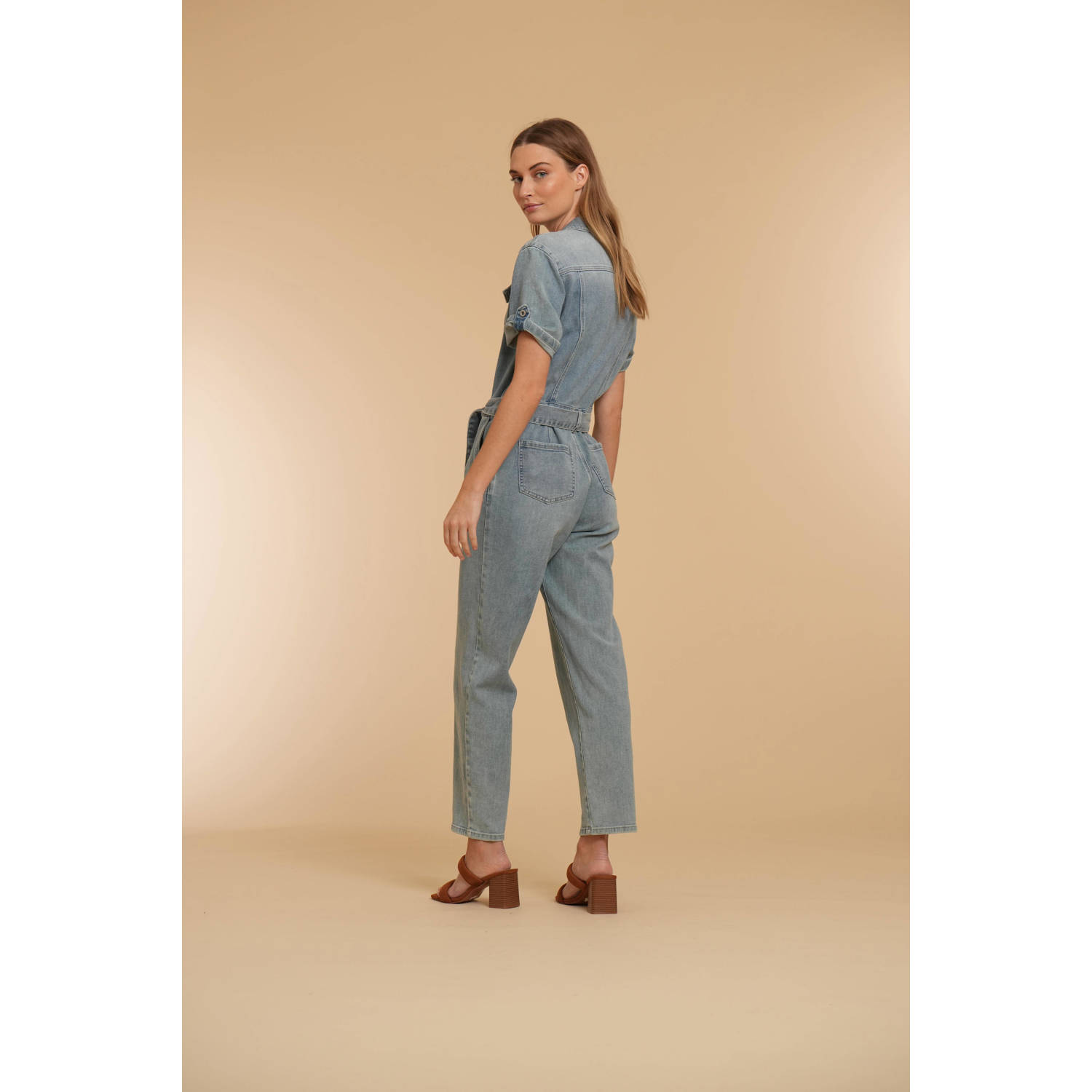 Geisha jumpsuit light blue denim