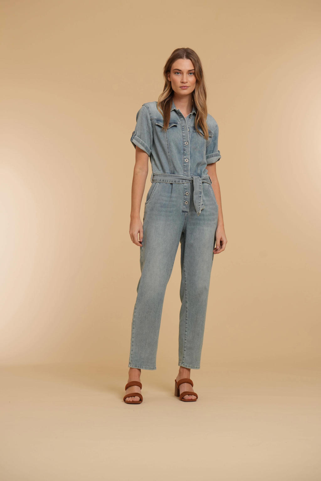 Geisha jumpsuit light blue denim