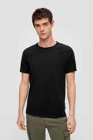 regular fit T-shirt zwart