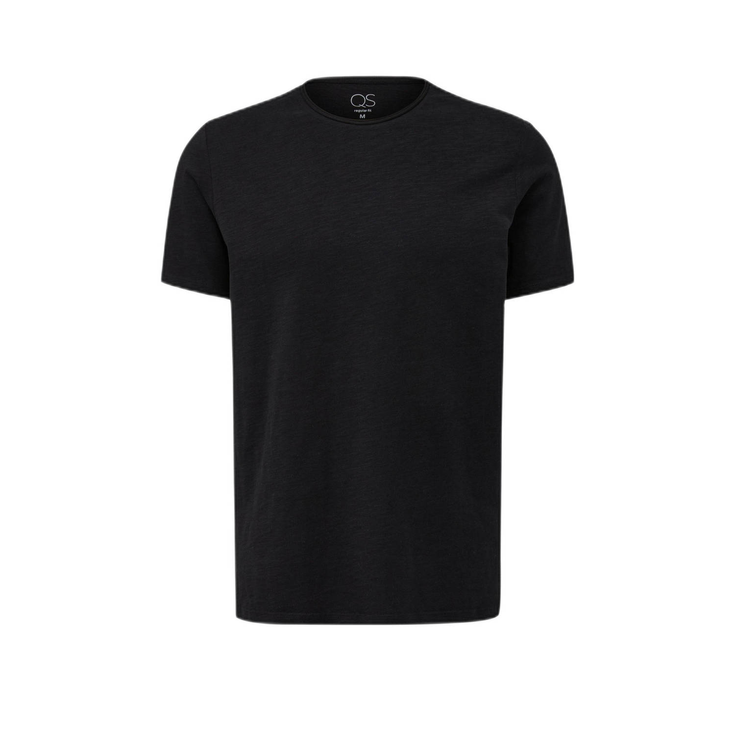 Q S by s.Oliver regular fit T-shirt zwart