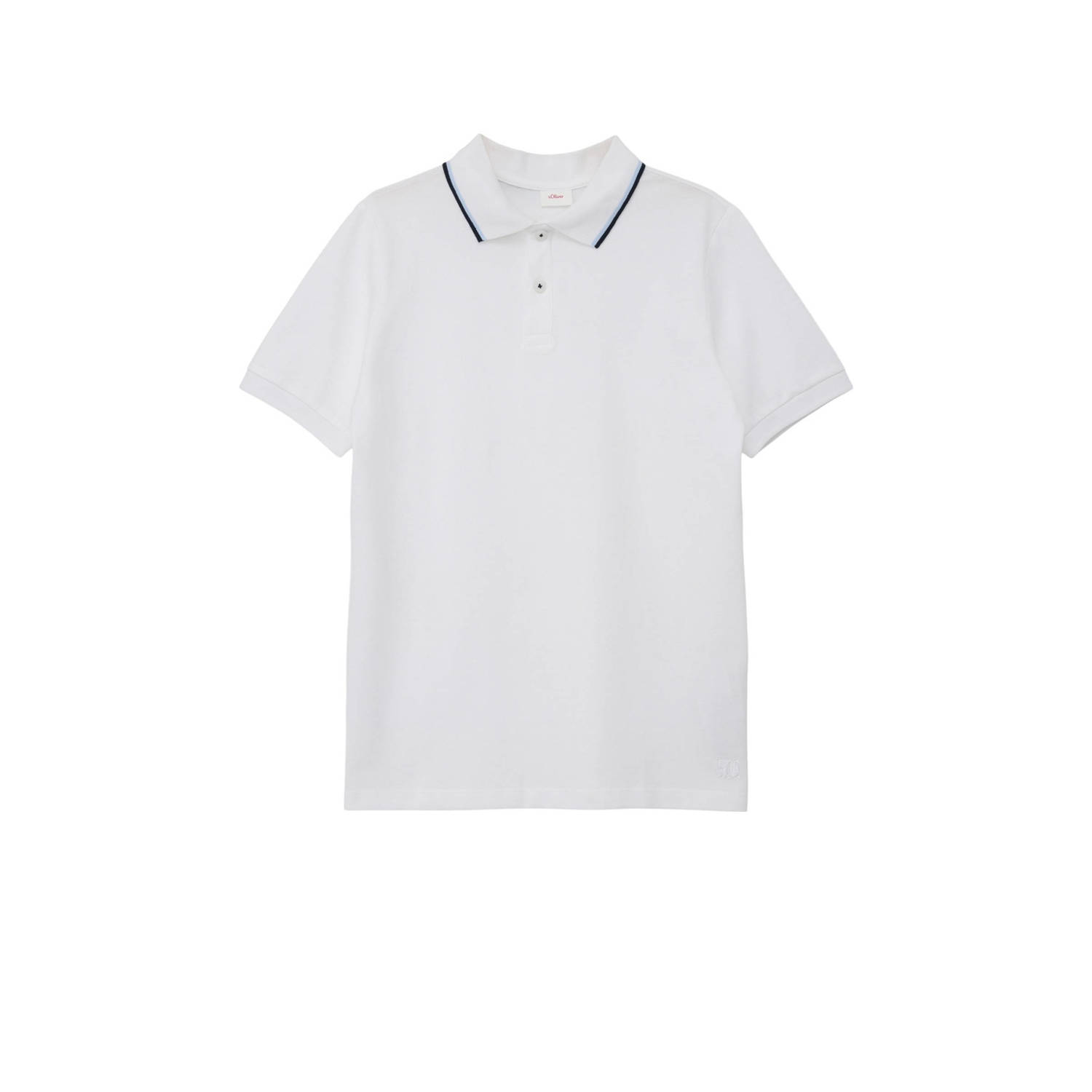 s.Oliver polo wit blauw