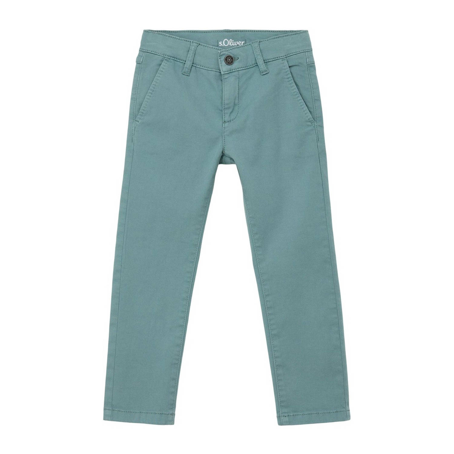 s.Oliver slim fit broek groen