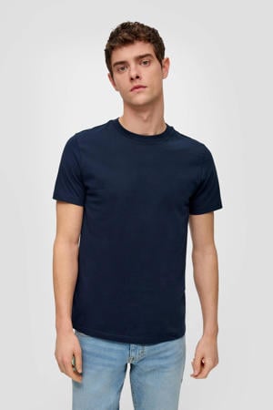 regular fit T-shirt marineblauw