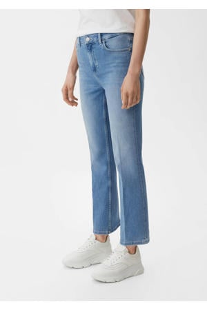 cropped flared jeans medium blue denim