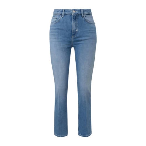 comma casual identity cropped flared jeans medium blue denim