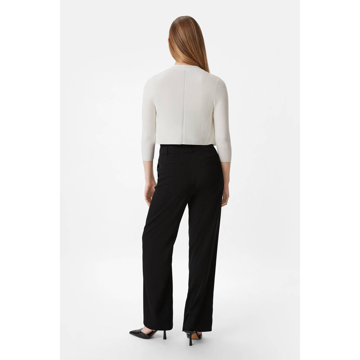comma fijngebreid vest ecru