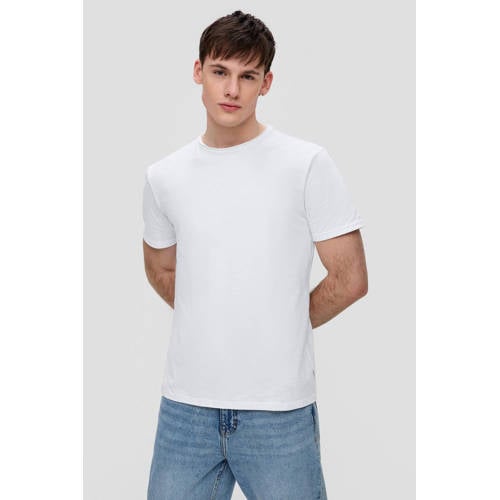 QS regular fit T-shirt wit afbeelding