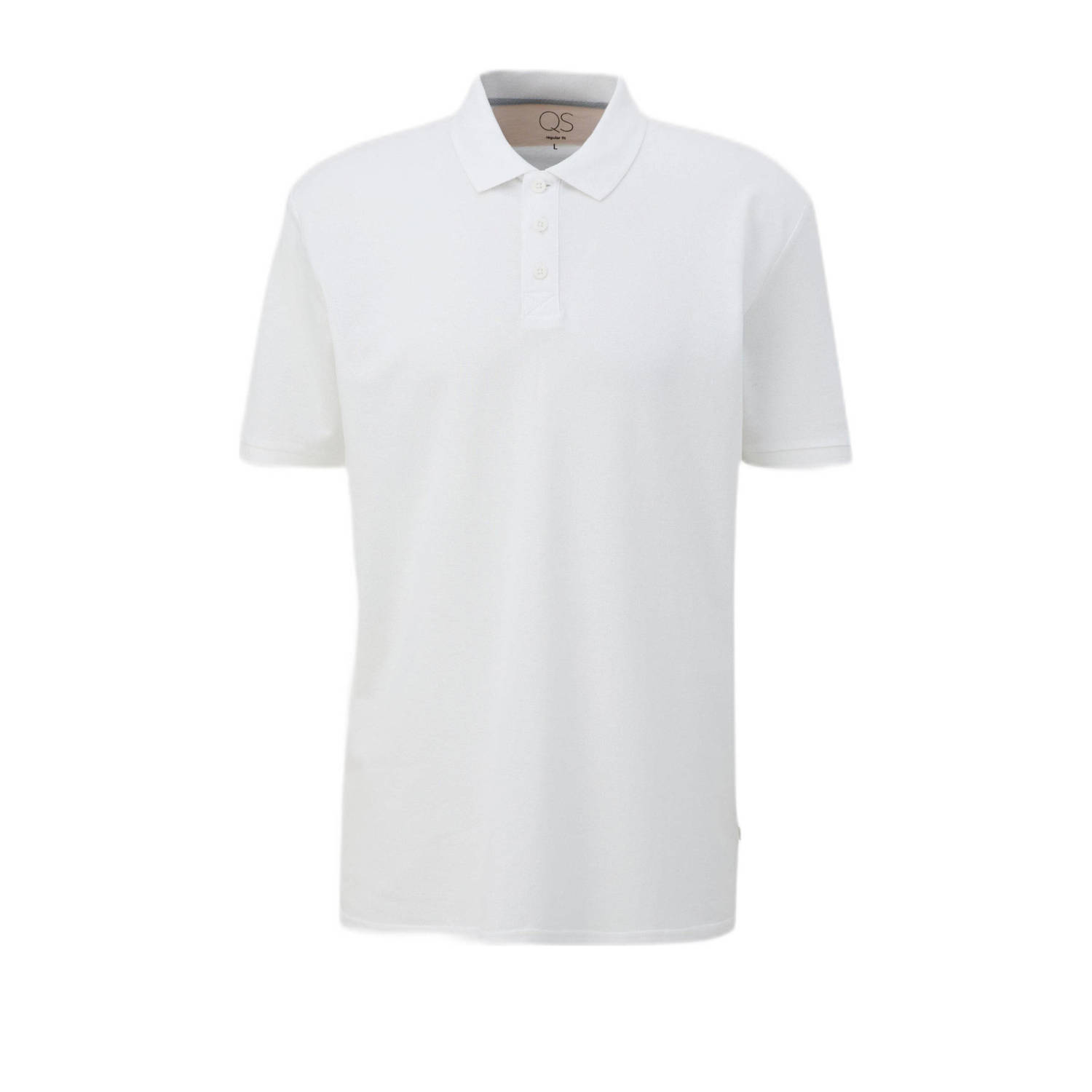 Q S by s.Oliver regular fit polo met logo wit