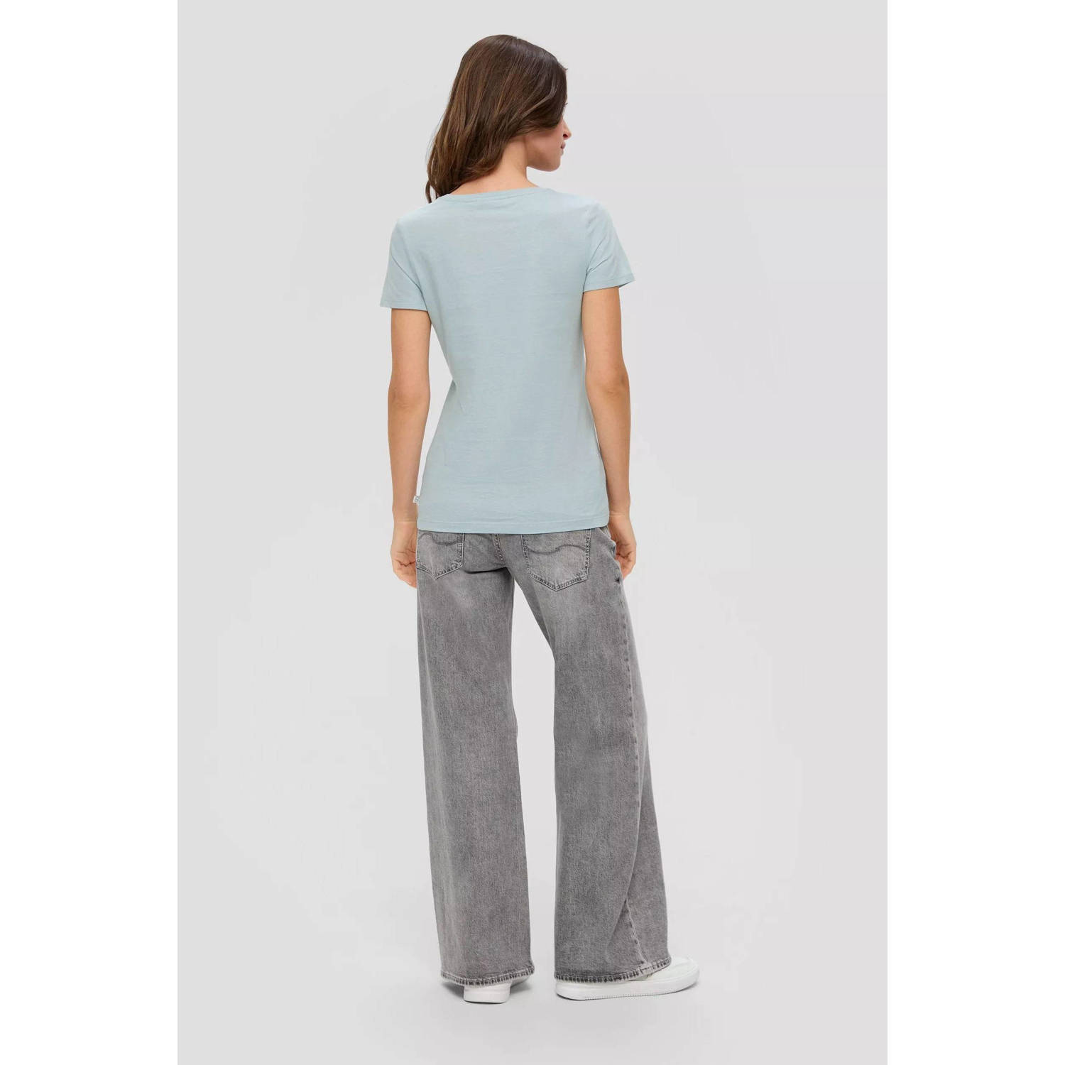 Q S by s.Oliver T-shirt lichtblauw