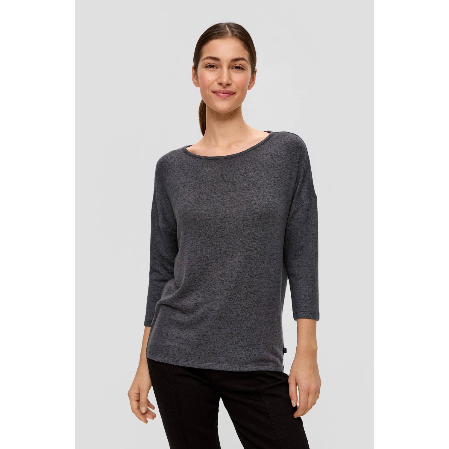 QS Gebreide pullover met extra brede schouders model 'Missoni'