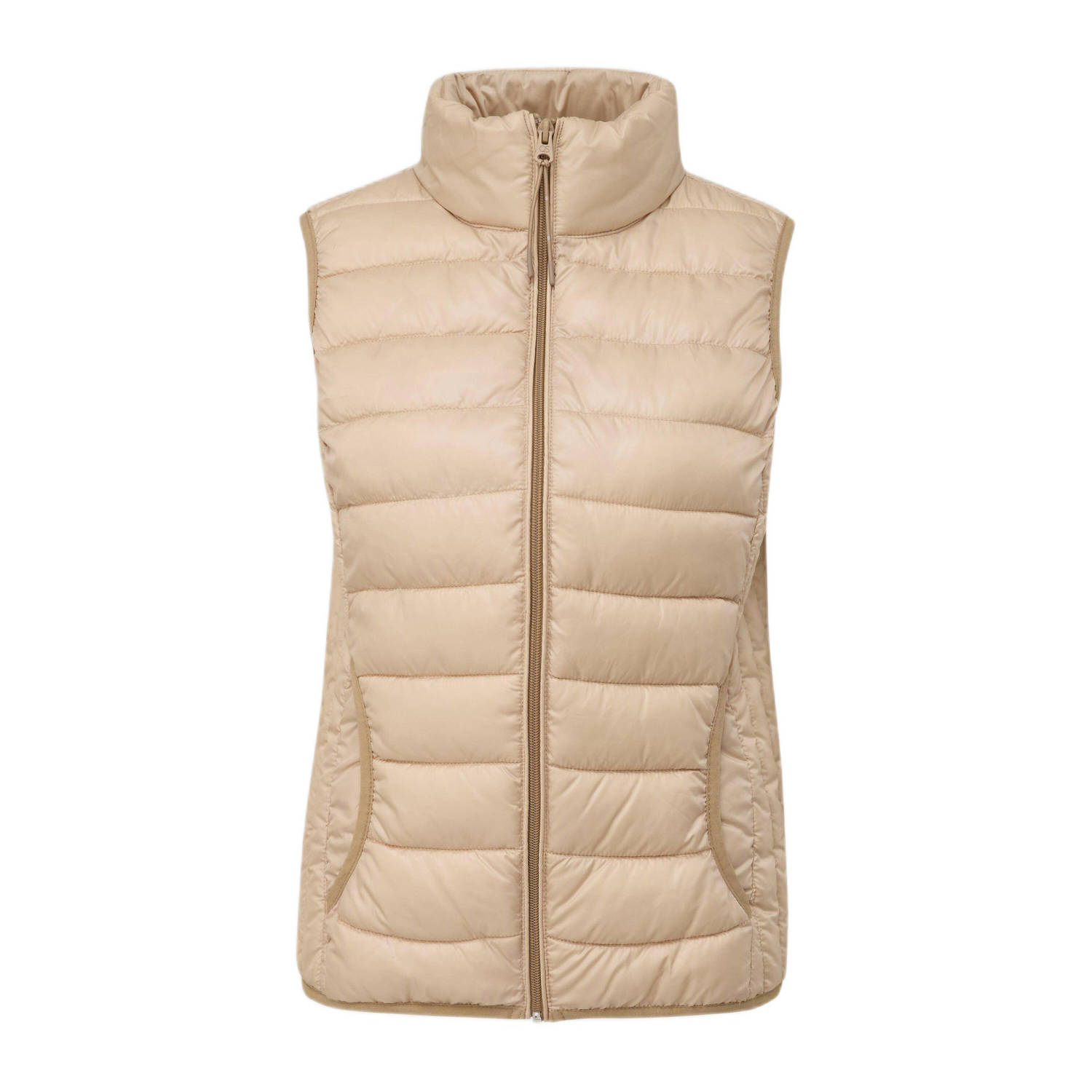 Q S by s.Oliver licht gewatteerde bodywarmer beige