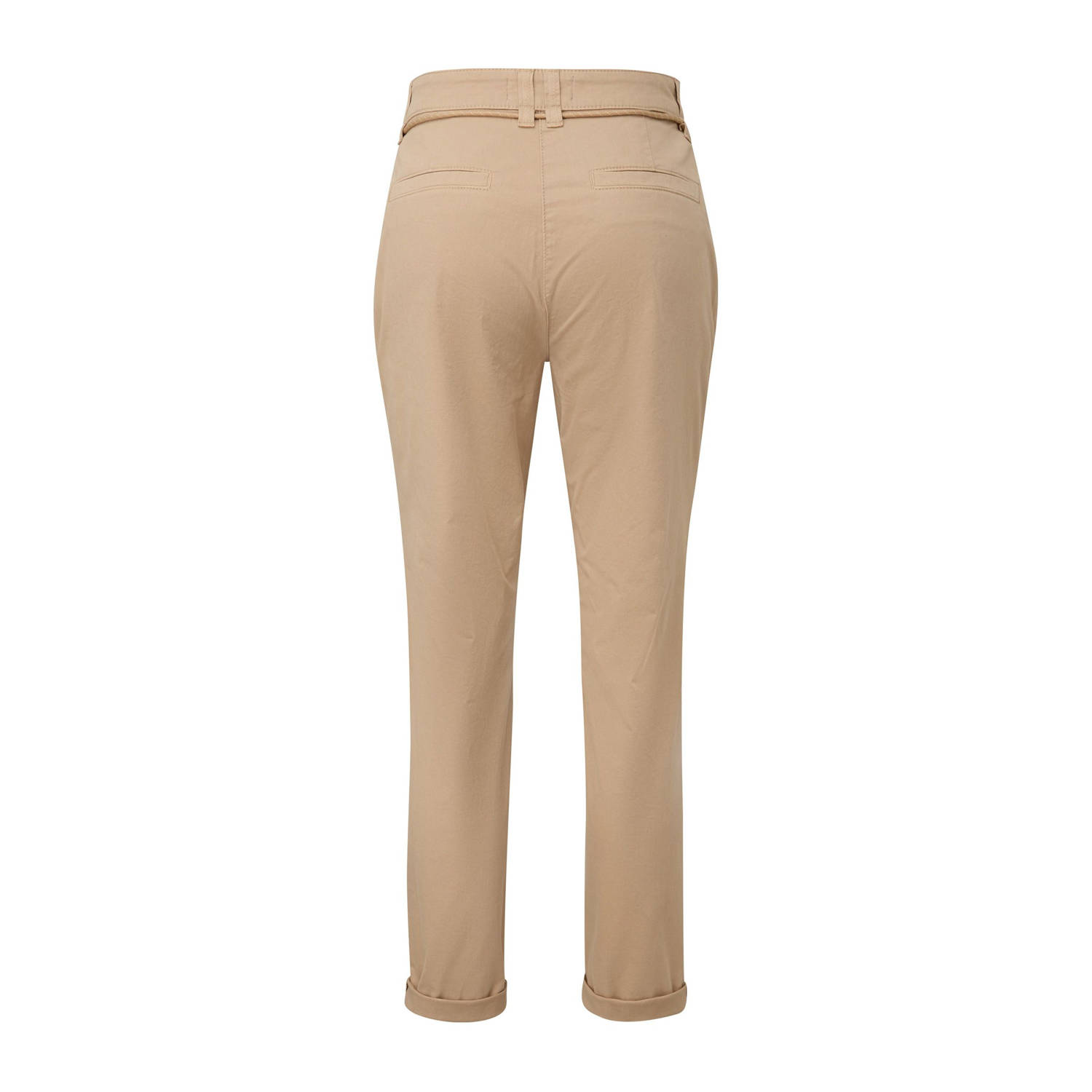 comma casual identity slim fit broek beige