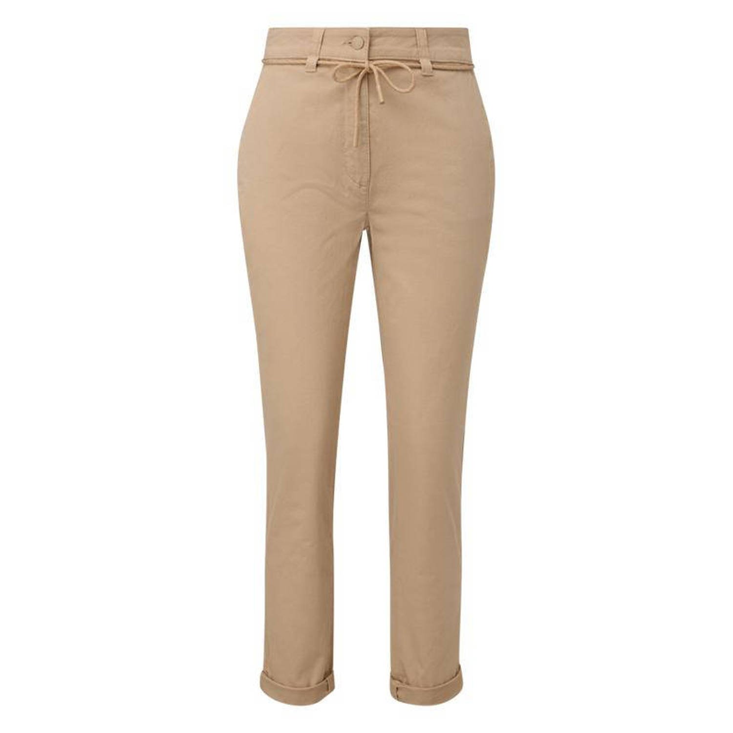 comma casual identity slim fit broek beige