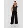 QS cropped wide leg pantalon zwart
