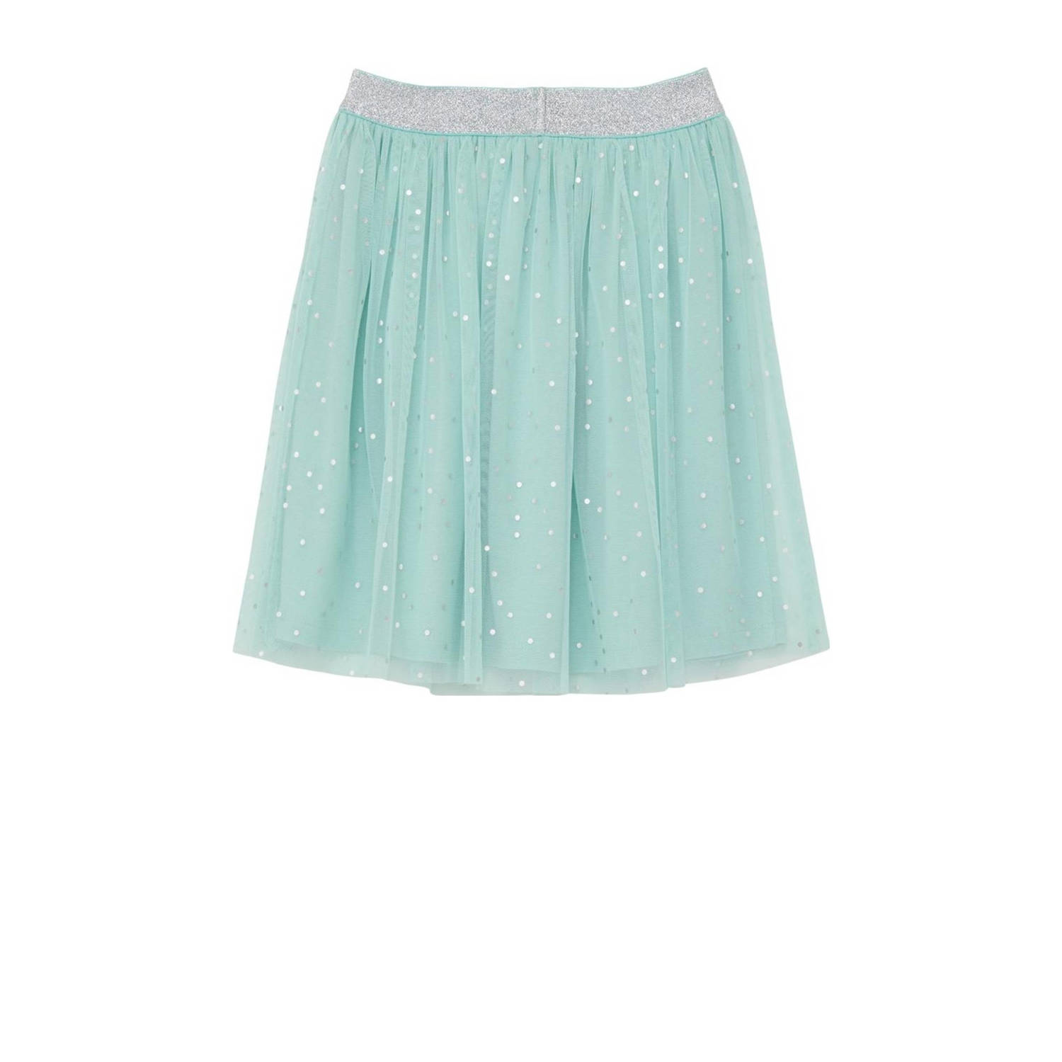 s.Oliver rok met all over print en glitters turquoise