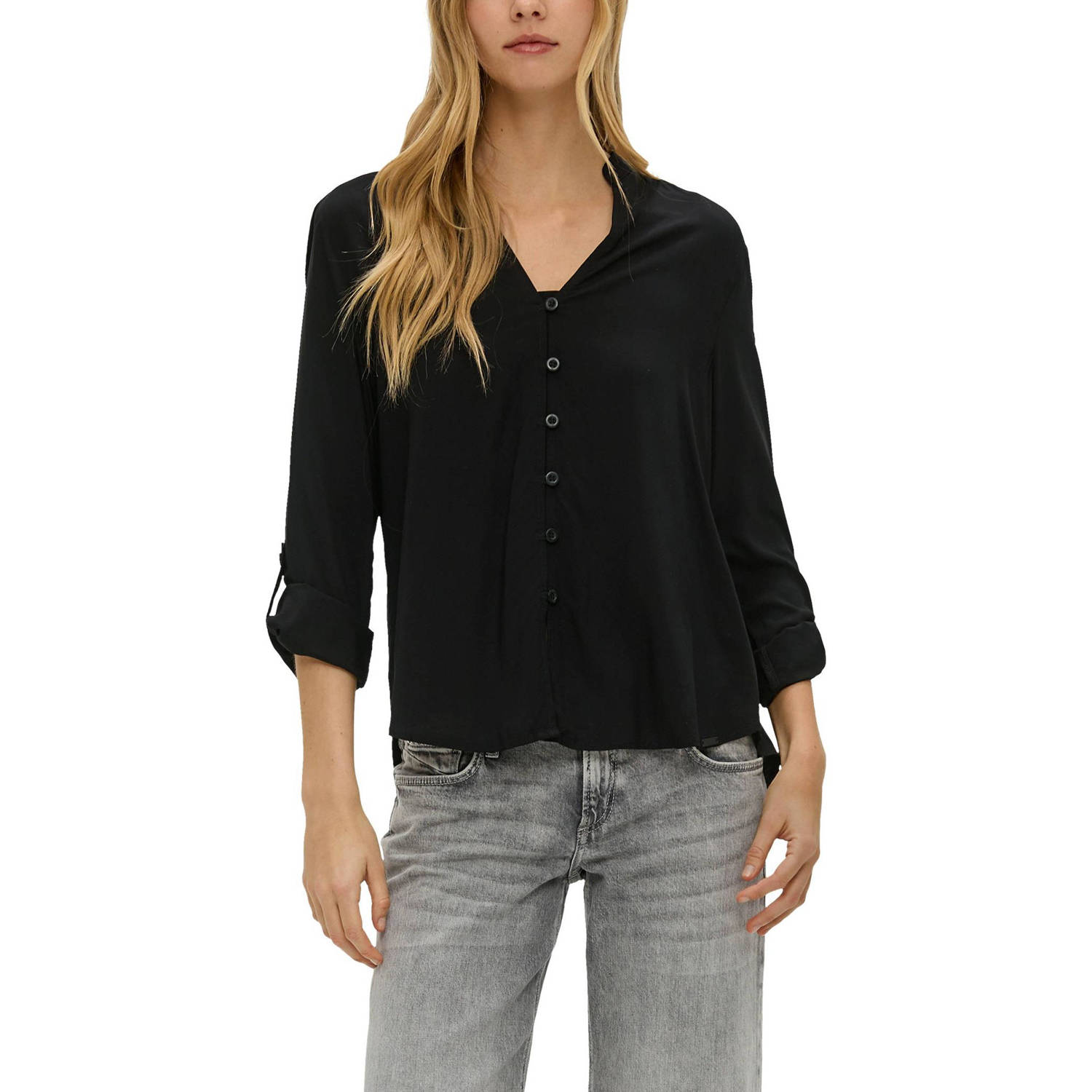 Q S by s.Oliver blouse zwart