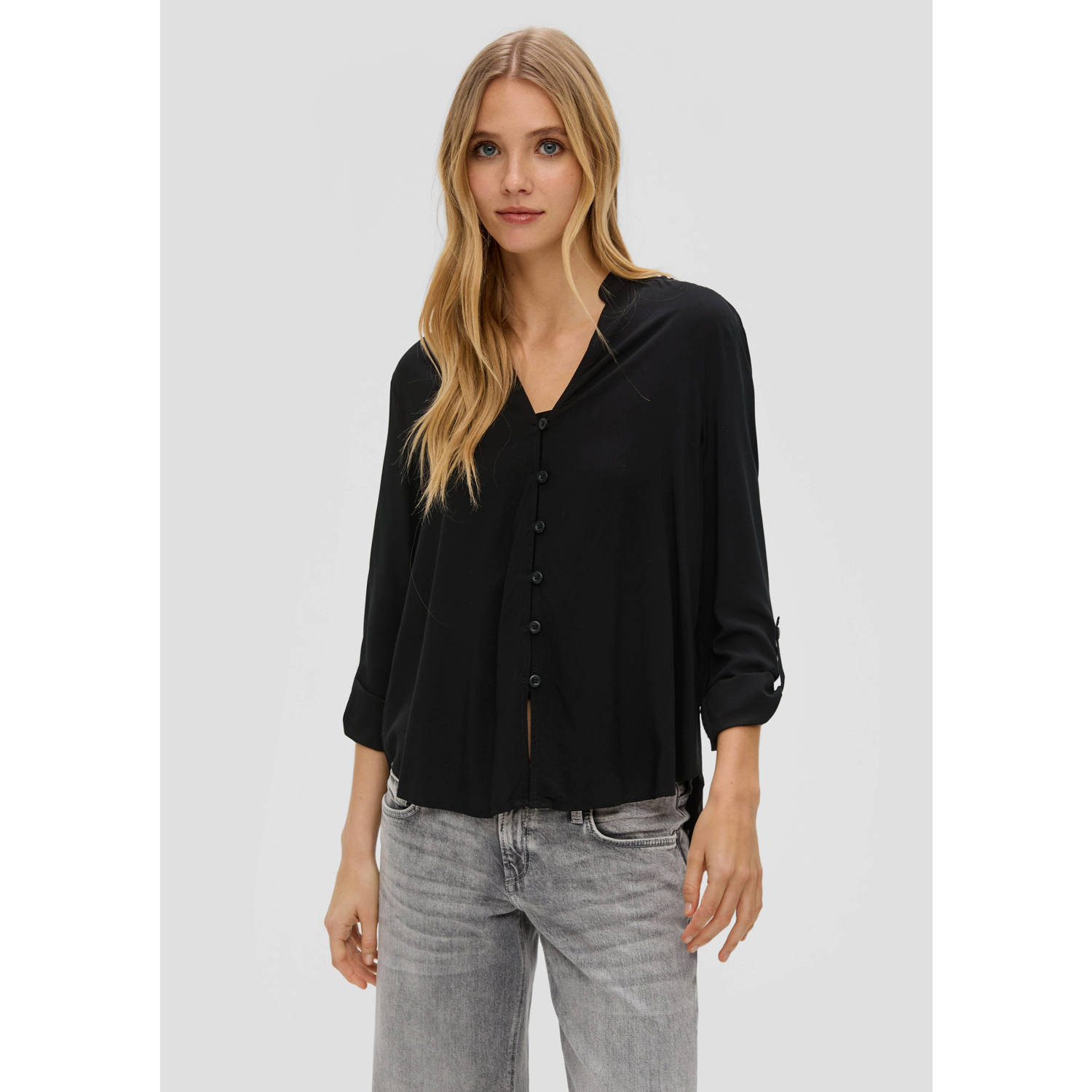 Q S by s.Oliver blouse zwart