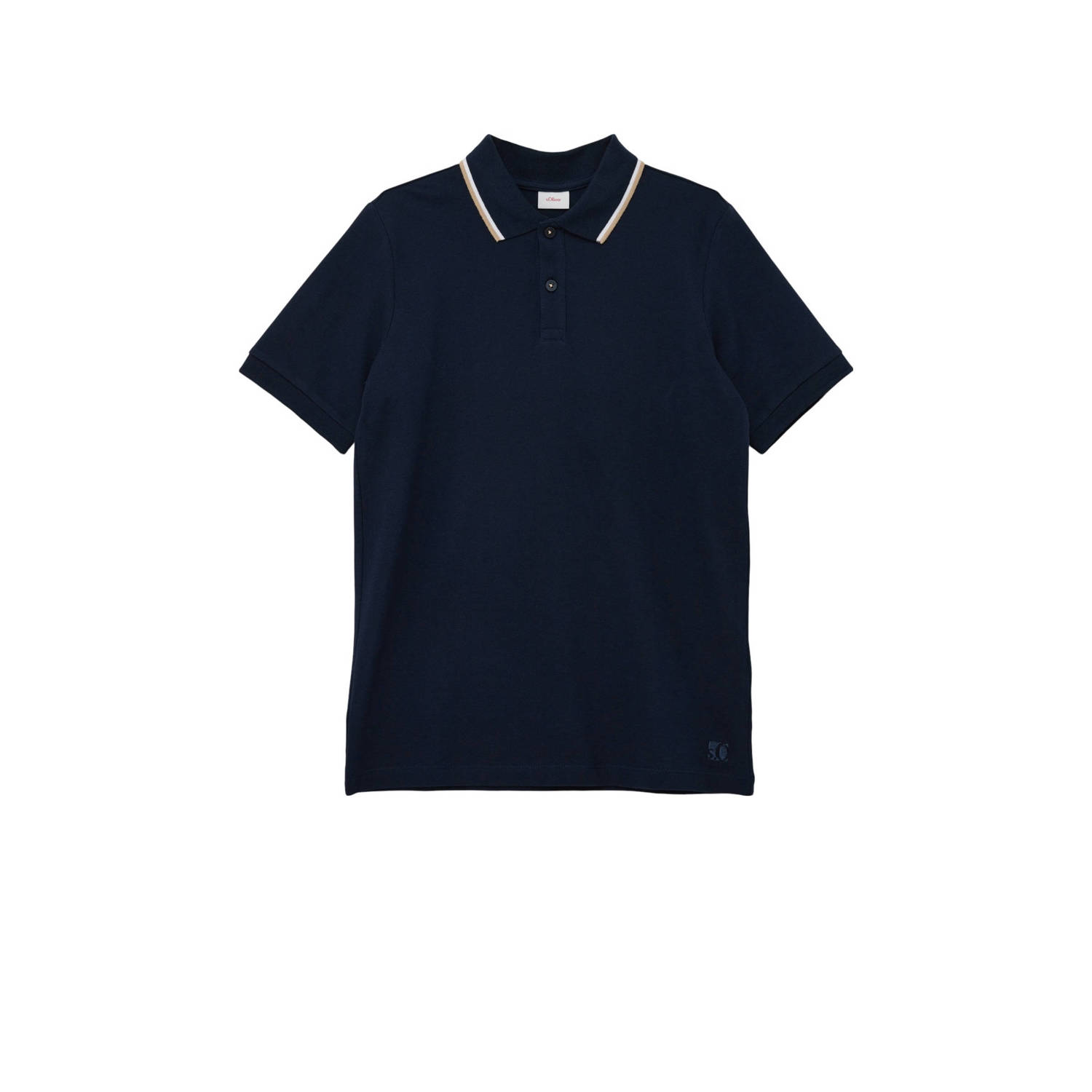 S.Oliver polo donkerblauw Jongens Katoen Polokraag Effen 140