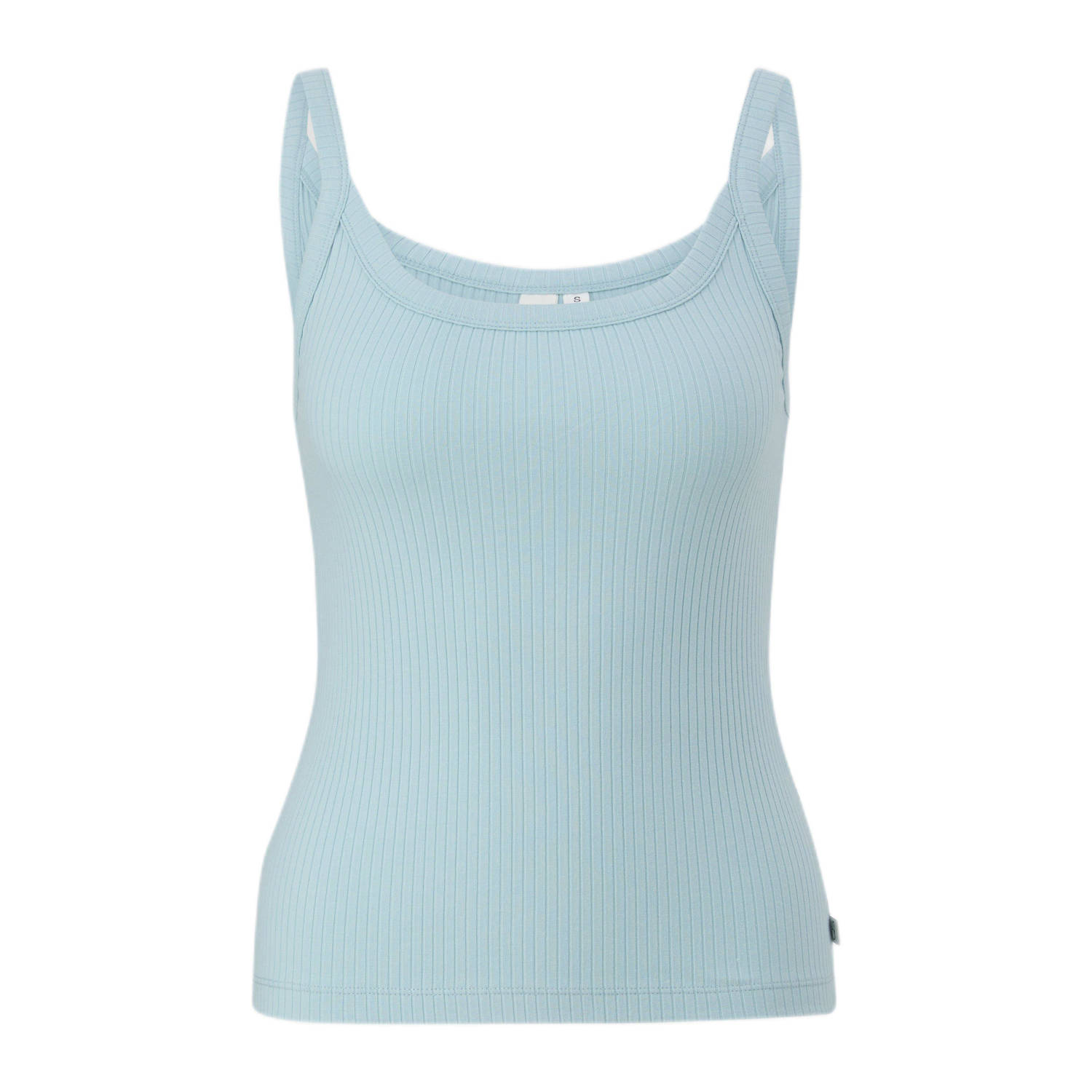 Q S by s.Oliver ribgebreide singlet turquoise