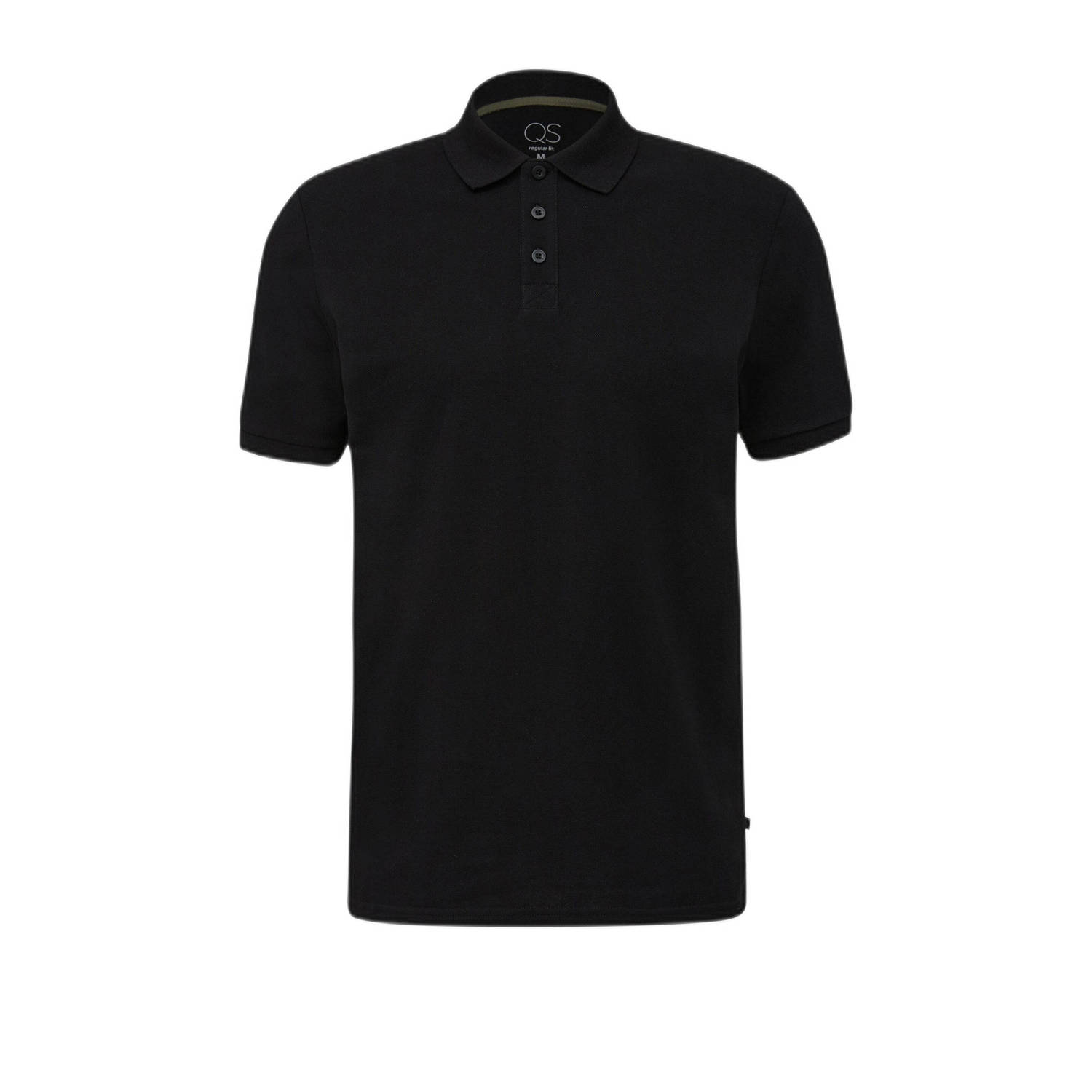 Q S by s.Oliver regular fit polo met logo zwart