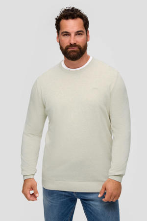 trui Plus Size met logo ecru