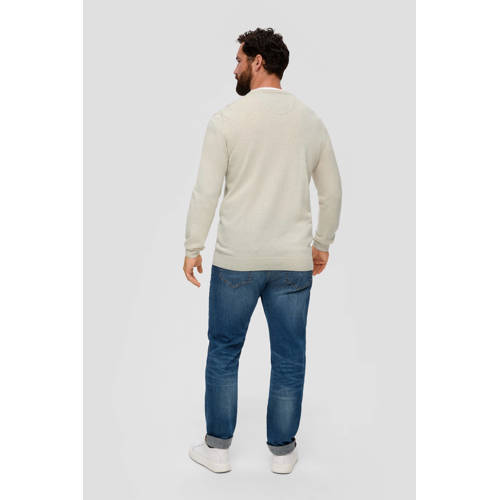 s.Oliver Big Size trui Plus Size met logo ecru afbeelding