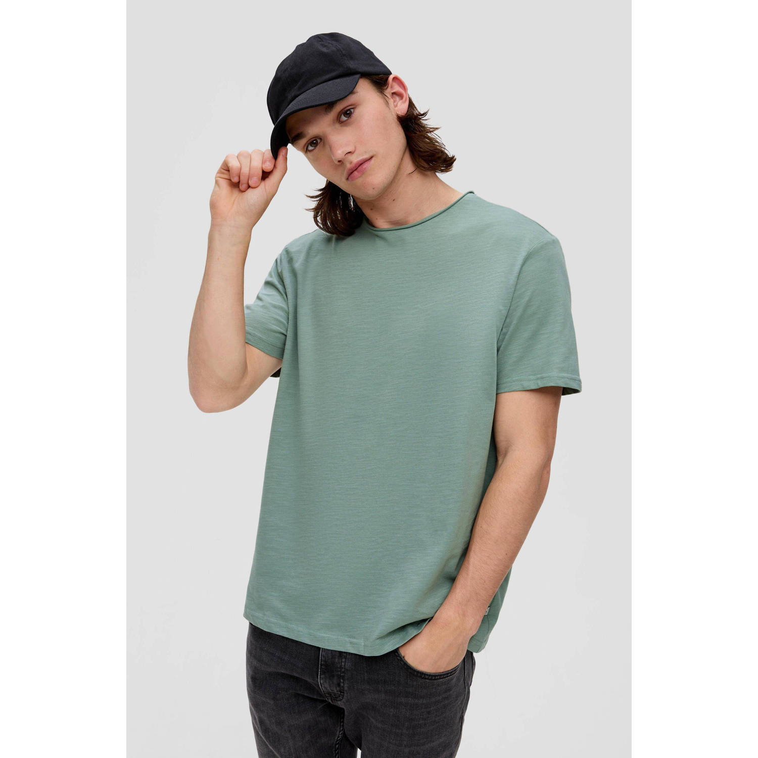 Q S by s.Oliver regular fit T-shirt groen