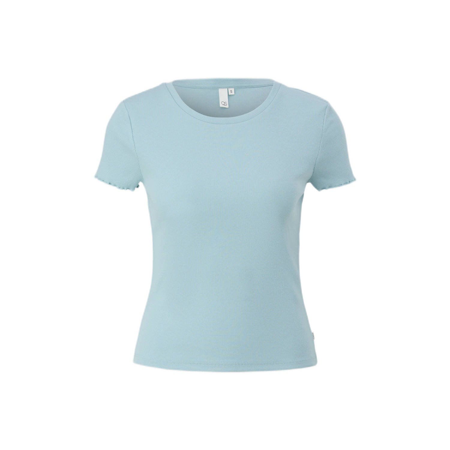 Q S by s.Oliver ribgebreid T-shirt turquoise