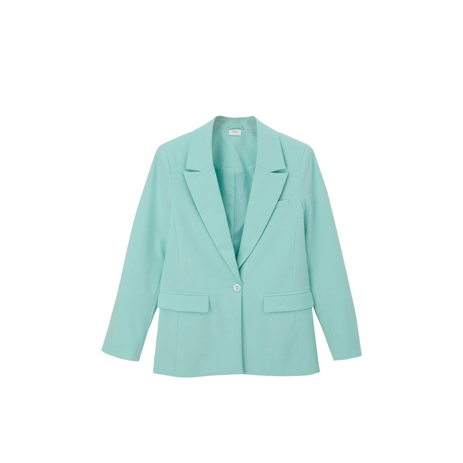 S.Oliver blazer turquoise Blauw Meisjes Polyester Reverskraag Effen 134