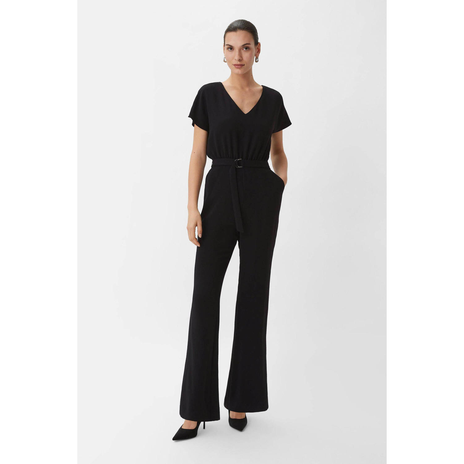 comma straight jumpsuit zwart