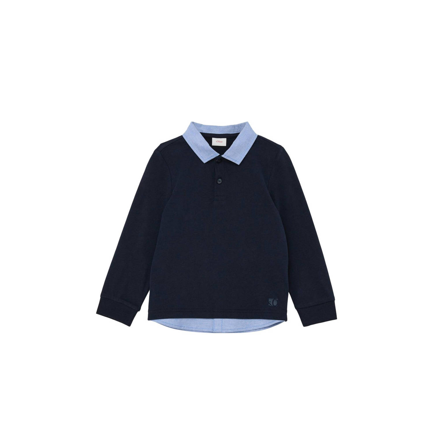 s.Oliver polo donkerblauw lichtblauw