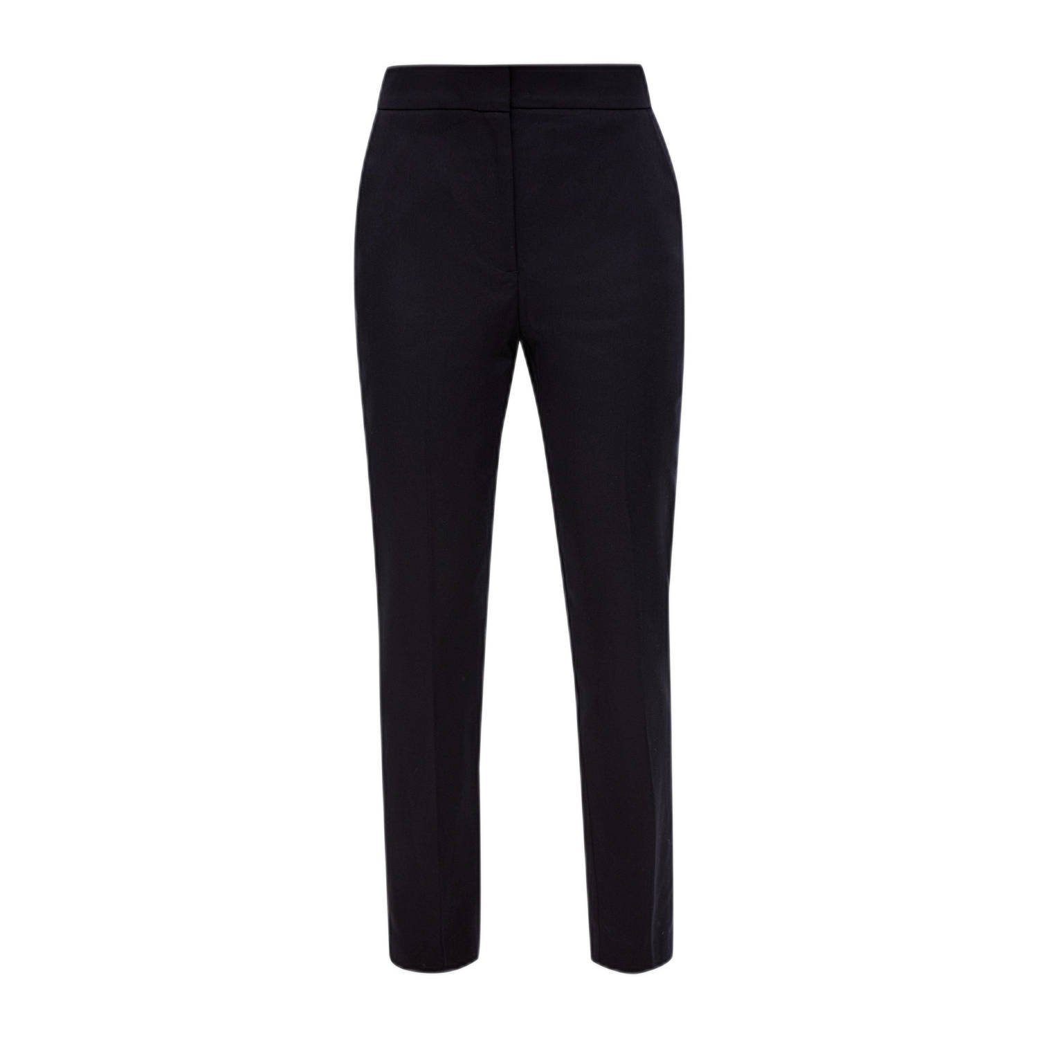 S.Oliver BLACK LABEL cropped slim fit pantalon donkerblauw