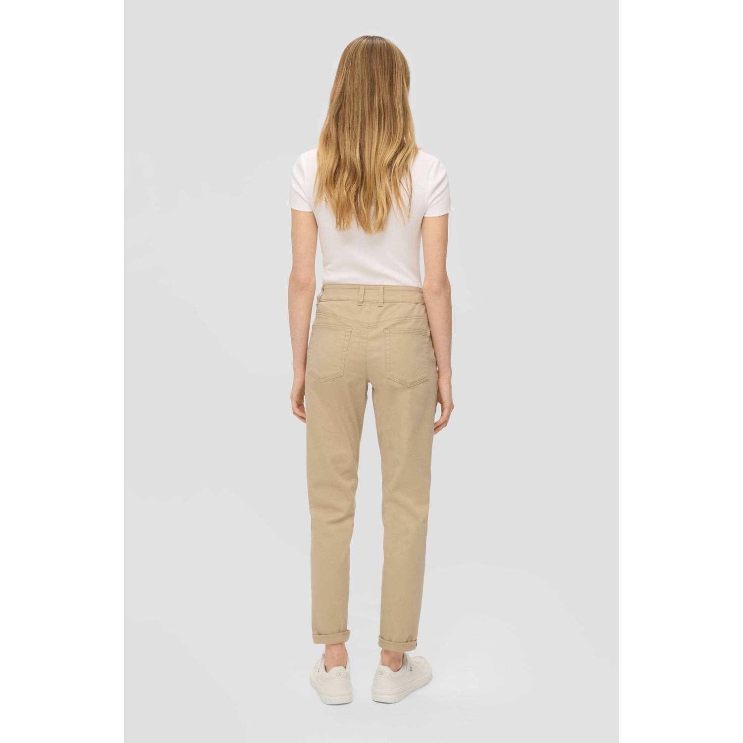 Q S by s.Oliver regular fit chino beige