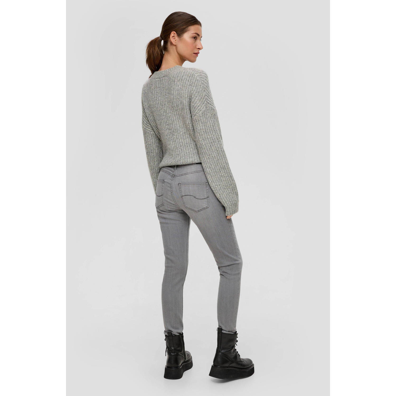 Q S by s.Oliver skinny jeans antraciet