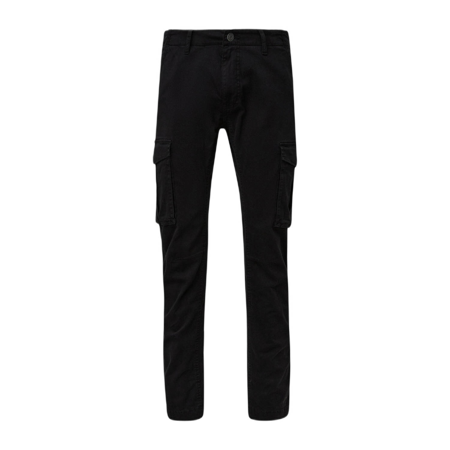 Q S by s.Oliver slim fit cargo broek zwart