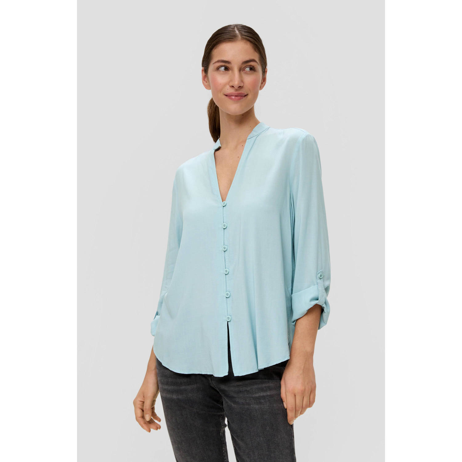 Q S by s.Oliver blouse lichtblauw